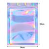 Amusedly 100Pcs/Set Clear Holographic Laser Seal Bags Eyelashes Package Storage Pouch