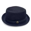 Pork Pie Hat with All Adjustable Concho Gift [Frog Flag] Concho, Season, Breathable, Thermo, Size, Hat, Casual, Mesh, Unisex, Hat, Hat, (Navy)