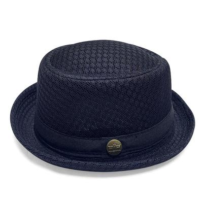 Pork Pie Hat with All Adjustable Concho Gift [Frog Flag] Concho, Season, Breathable, Thermo, Size, Hat, Casual, Mesh, Unisex, Hat, Hat, (Navy)