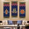 Tassels Tibetan Auspicious Eight Treasures Hanging Painting Cloth Art Living Room Background Wallpaper Decoration Cloth Painting