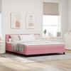 Box Spring Bed with Mattress and Headboard Pink 180 x 200 cm Velvet