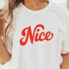Typography T-Shirt | Red Statement Tee, Minimalist Graphic Tee, Trendy Font Casual Wear Shirt for Everyday Style