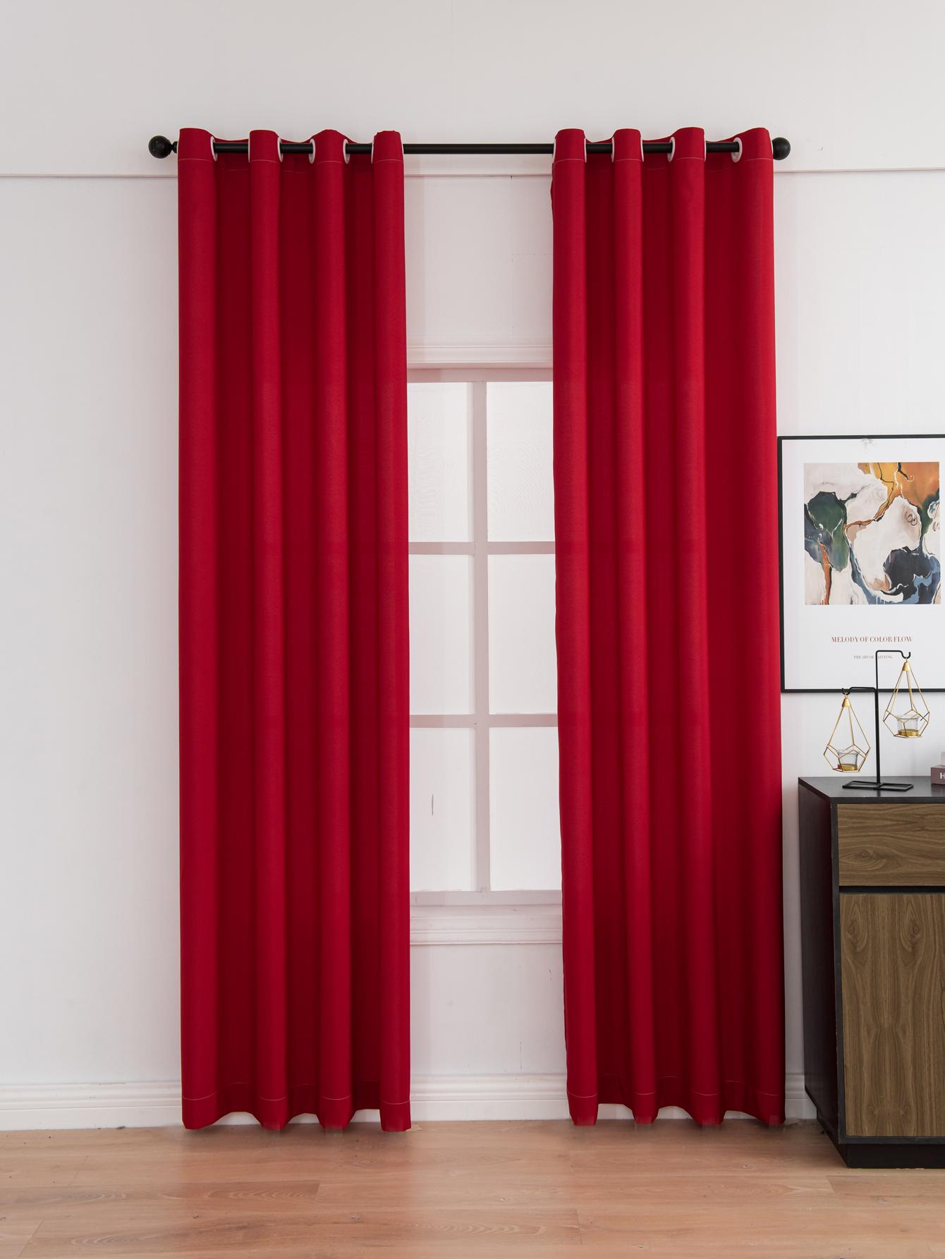 

1pc 80% затемнена штора для спальні вітальні High Shading Curtains para ventanas 200x260cm&Rod Pocket червоний