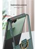 Samsung Galaxy Z Flip7 Case: Solid Color, Large Window, Ring Buckle, Folding Screen Protection for Men & Women.