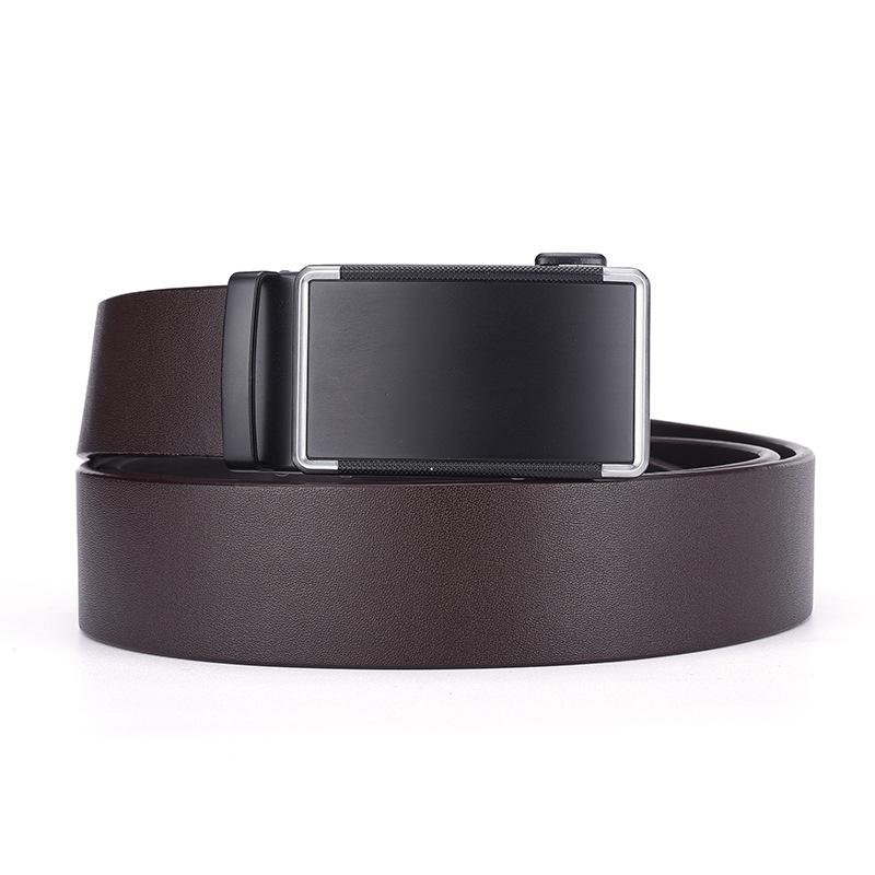 High-End First-Layer Cowhide Belt Men'S Belt Automatic Buckle Pure Cowhide Simple Casual Business Men'S Belt