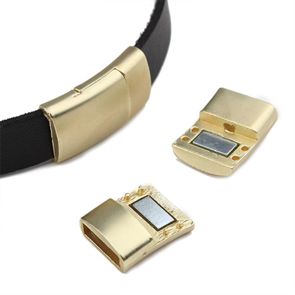 5-10pcs/lot High Quality Alloy Magnetic Buckles Flat Leather Rope Connectors Clasps For DIY Bracelet Necklace Making Accessories