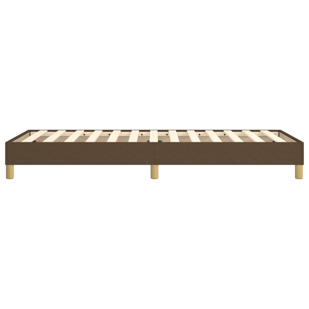 Vidaxl Bed Frame Without Mattress, Dark Brown, 100X200 Cm, With Fabric