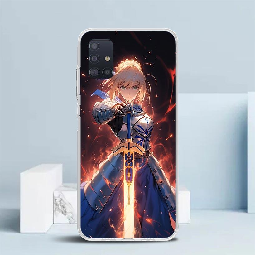 Fate Zero Stay Night Saber Phone Case For Samsung Galaxy A52 A32 A22 A12 A51 A50S A30S A10S Note 20 Ultra 10 S10 Plus A31 A20 A7