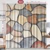 Colorful Pebble-Print Curtains Set of 2 – Soft Abstract Stones, Rod Pocket Semi-Sheer Drapes for Kitchen & Living Space