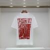 2061 Off-White Letnia Męska i Damska Bawełniana Koszulka z Nadrukiem Oversize Street Wear