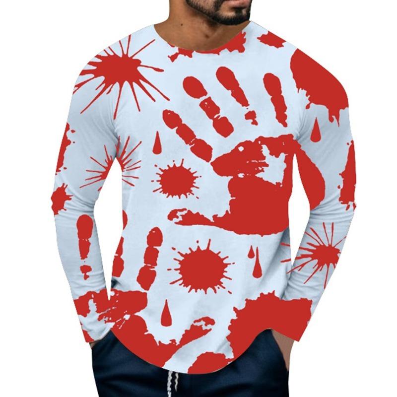 Halloween 3D Digital Printed Men's Casual Base Shirt PLUS SIZE T-Shirts (men’s)