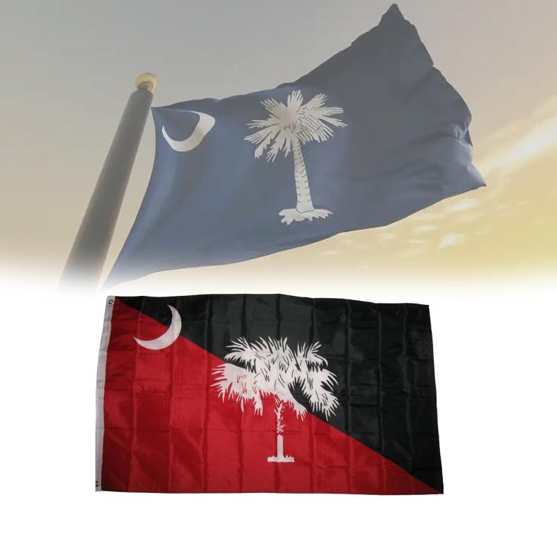 Of 3x5 State South Carolina Garnet Black Flag Banner Grommets Supplies Gamecocks