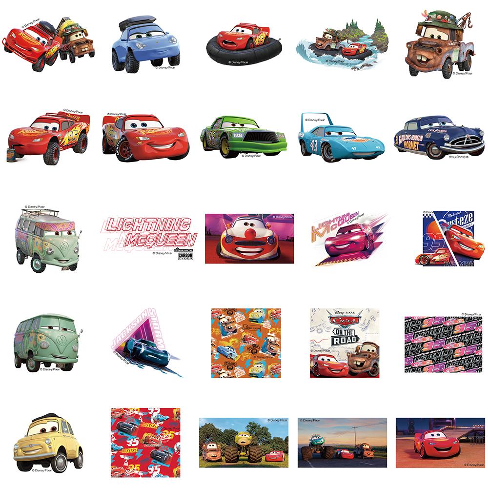10/30/50pcs  Funny Anime Cars Stickers Cool Lightning McQueen Cartoon Decals Stationery Phone Luggage Sticker Decoration