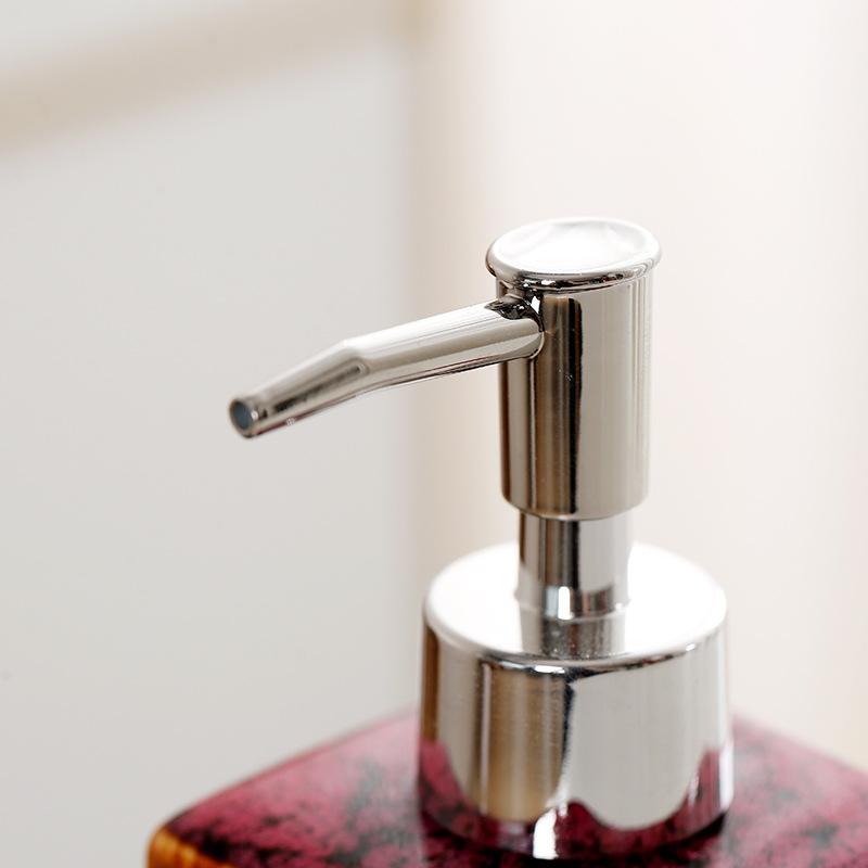 Dispensador de jabón de 350 ml botella de cerámica con pulsador botella dispensadora de champú y gel de ducha accesorios de baño dispensador de champú para ducha