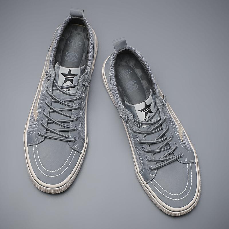 Fashion Men's Spring Canvas Leisure Shoes Korean Version Design Anti-slip Lightweight Wear-Resisting Breathable Lace Up Shoes SS23101