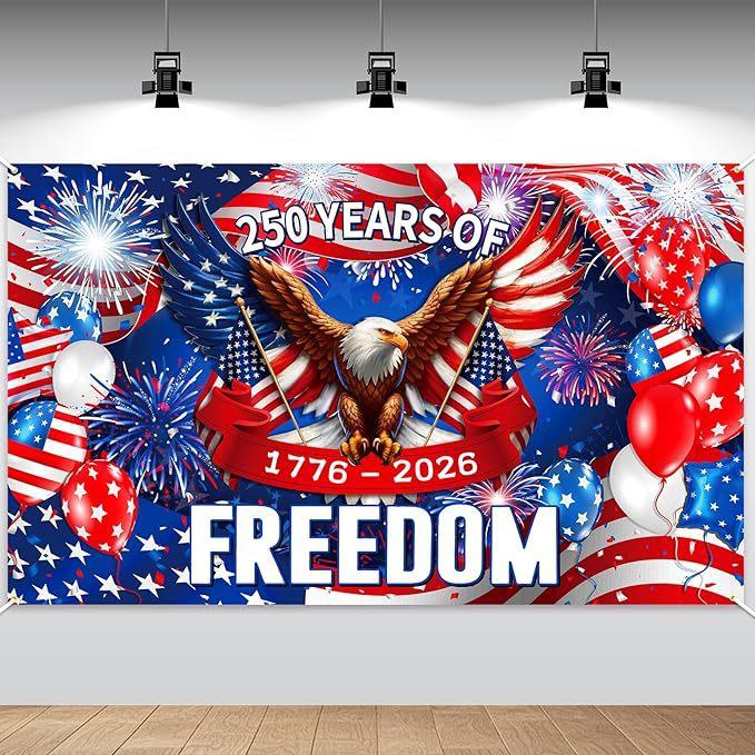Independence 250th Anniversary Background Cloth Banner Flag Festival Celebration Decoration