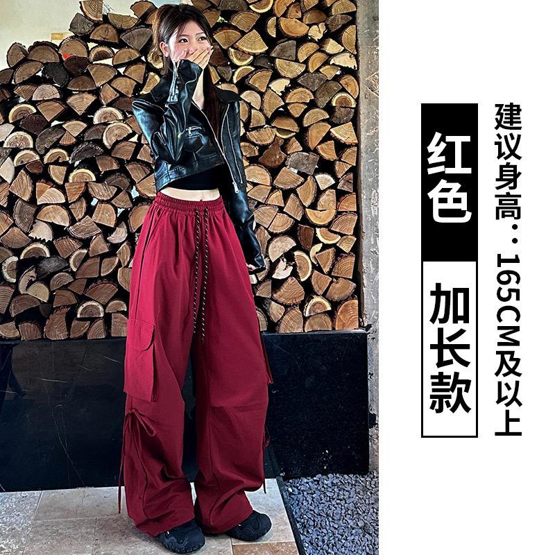 Gram Windproof Overalls Women's Autumn and Winter Casual High Waist Loose Wide Leg Straight Trousers Paratrooper Mountaineering Trousers