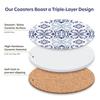 Ceramic Coasters with Matt Finish On Top & Cork Base | Coasters for Cups Set of 6