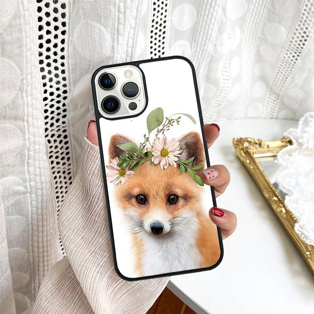 Raccoon Fox Animal Flower Phone Case For Samsung Galaxy S10 S22 S23 S24 Note 10 20 Lite S20 Plus S21 Ultra Back Cover
