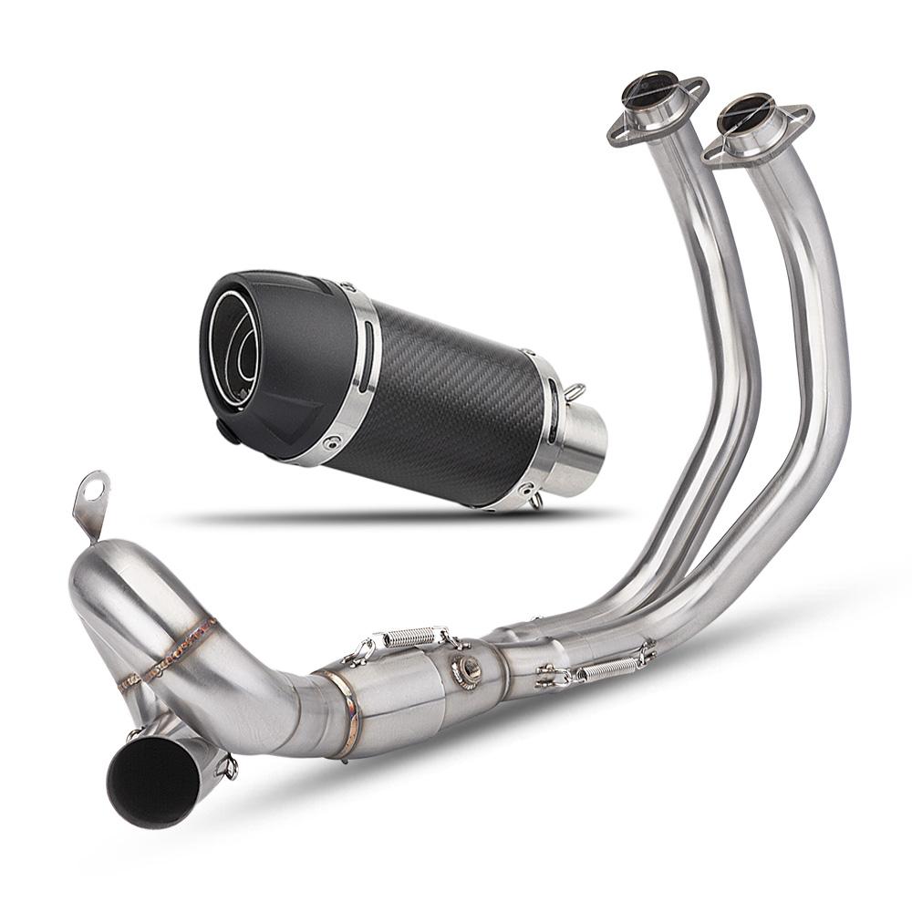 For MT07 FZ07 XSR700 2014-2025 full Motorcycle Exhaust System Escape manifold Exhaust with DB Killer