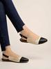 Shoetopia Womens Slingback Ballet Flats Cap Closed Toe Casual Ballerina Shoes with Adjustable Back Strap & Cushioned Insole