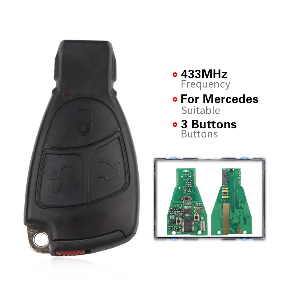 YIQIXIN Remote Car Key For Mercedes Benz NEC B C E S SL ML MB CLK CL 3B 3BT 1996-2006 W203 W204 W211 W20 433Mhz 2/3 Buttons