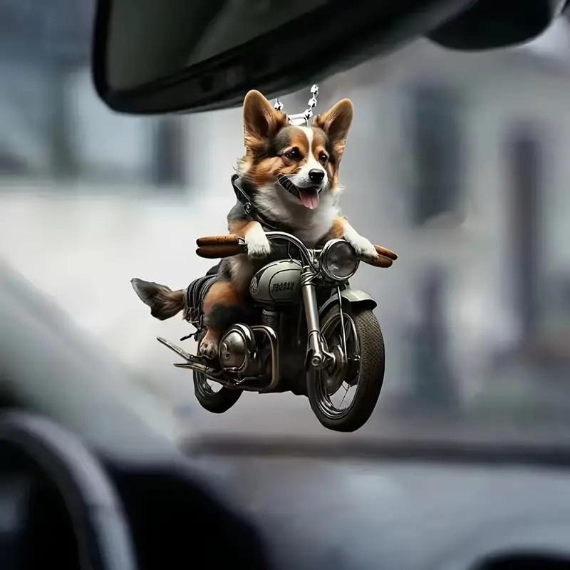 Stylish Cartoon Dog Acrylic Pendant Decorative Car Interior Piece And Ornament Christmas