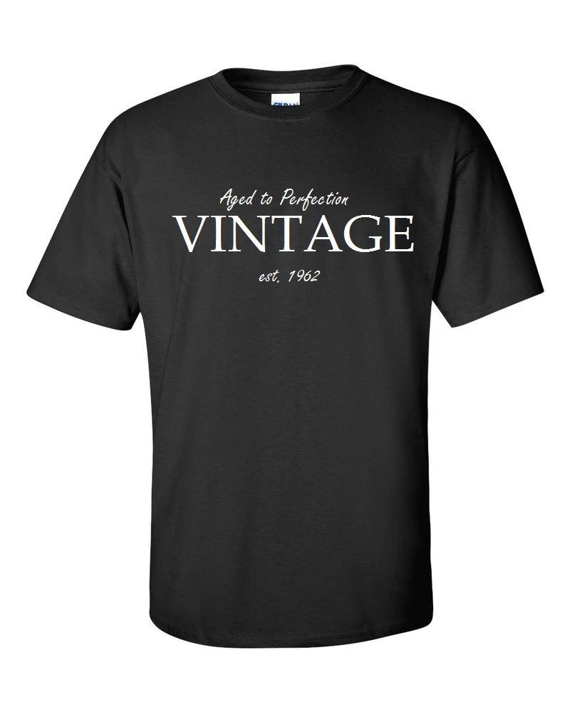 Aged Perfection Vintage EST 1962 Cotton T-Shirt Funny Birthday Gift Shirt S -5XL S