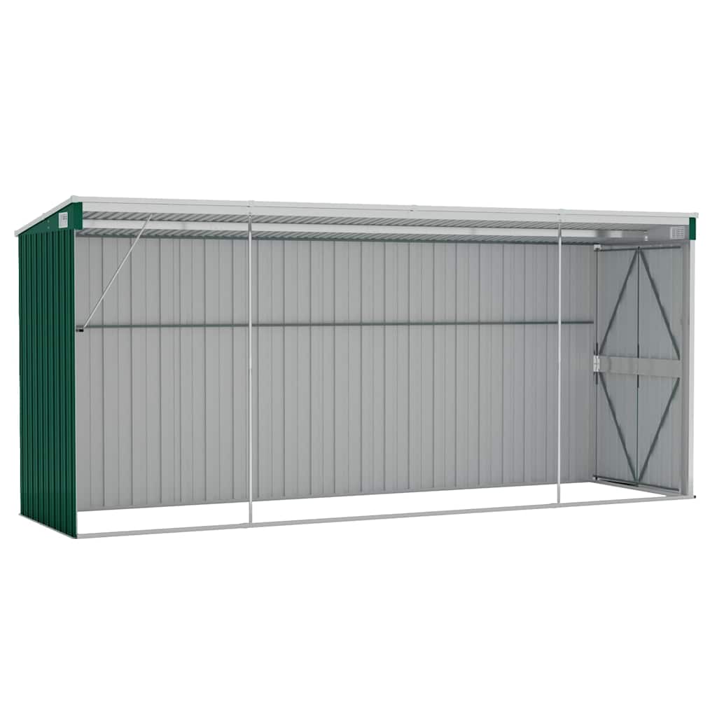 Vidaxl Garden Shed, Wall-Mounted, Green, 118X382X178 Cm