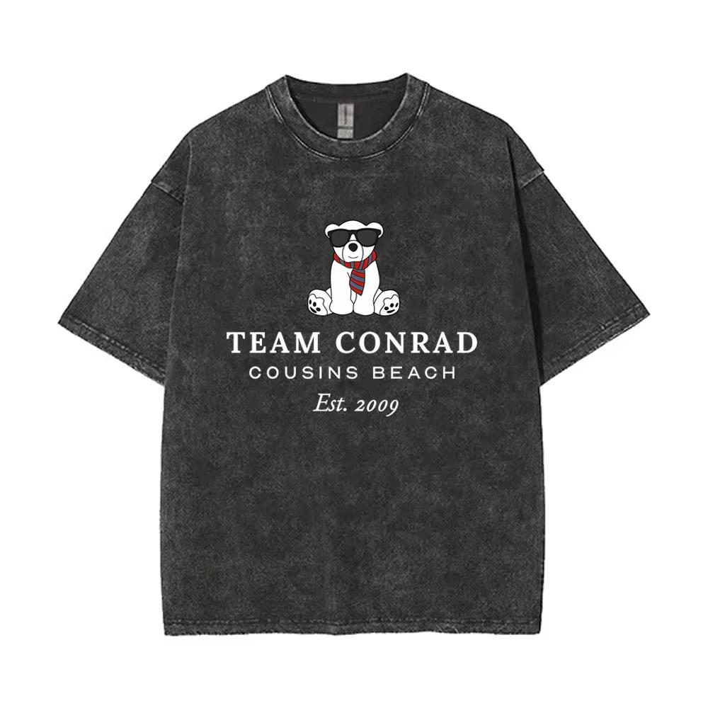 Washed Vintage TV Play The Summer I Turned Pretty Team Jeremiah Cousins Beach Tshirt Mens Women Casual Cotton Crewneck T Shirt