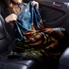 Squirrel Dreams Under Moonlight Blanket Flannel Blanket for Bed, Sofa, Camping, Hiking, Picnic Essentials, Gift for Family Fan Gifts