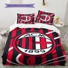 AC Milan logo  Pattern Bedding Quilt Set Quilt Cover Pillowcase Home Decoration Birthday Gift (1 * duvet cover + 2 * pillowcase, without core)