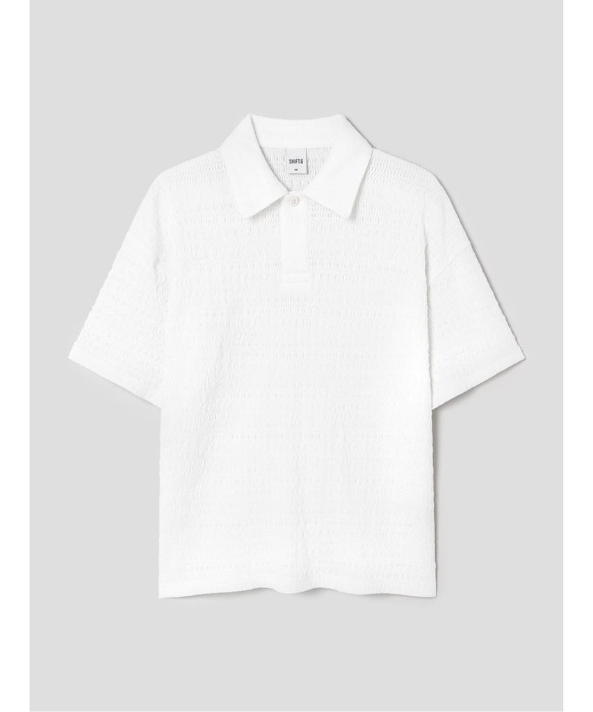 SHIFT.G Wave Texture Polo White