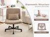 Modern Home Office – Height-Adjustable Swivel Chair without Armrests with Quiet Casters & Cushion – Elegant Fabric Chair for Study & Living Room