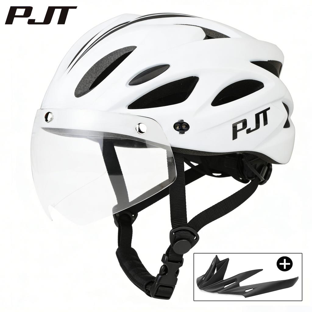 Kask rowerowy 4 w 1 z okularami przeciwsłonecznymi / Daszkiem Bezpieczeństwa Kaski Wielotrybowe noszenie Kask rowerowy Kask rowerowy MTB Dla kobiet Mężczyzn