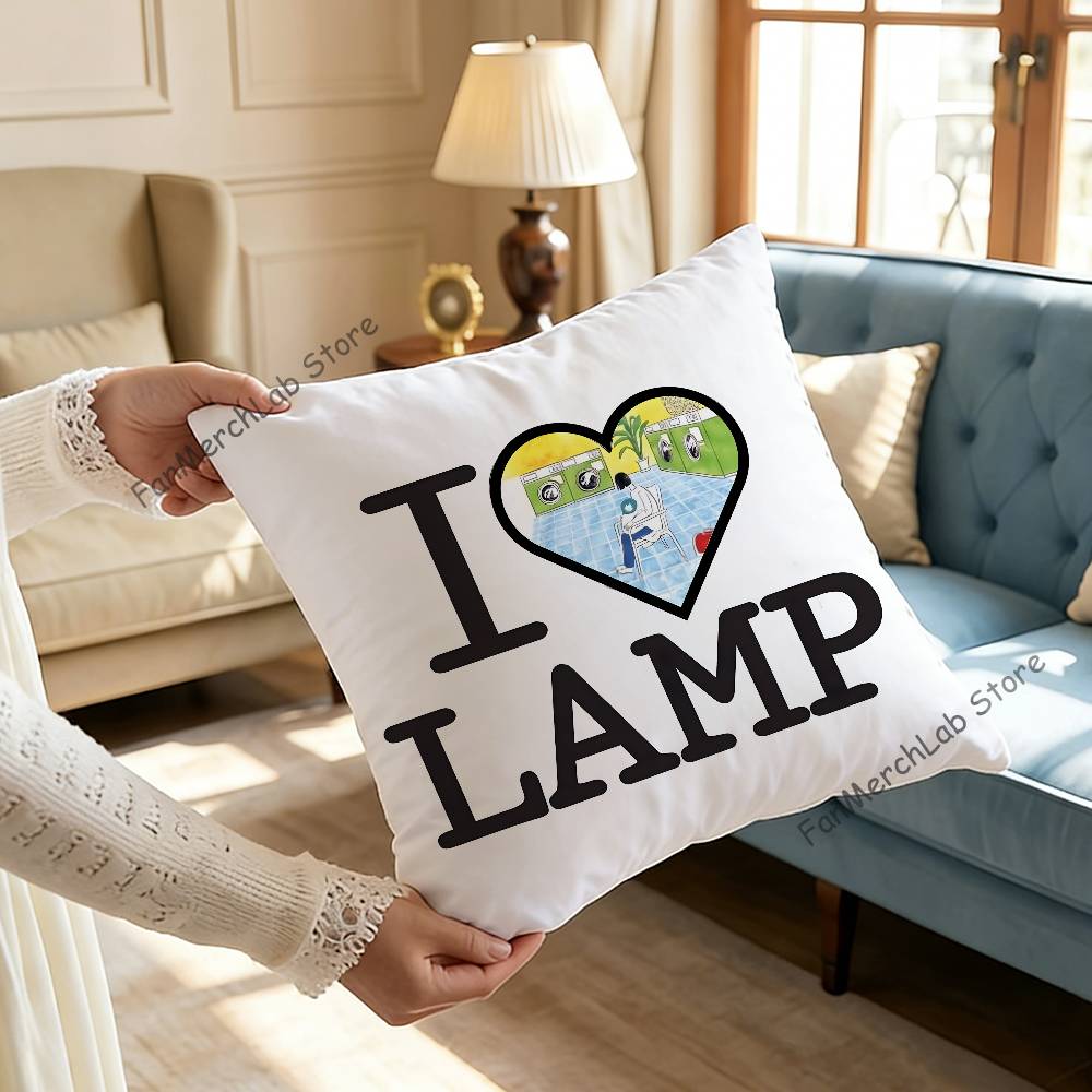 Band LLamp S Pillow Case Plush Fabric Soft Pillowcase Double Sided Print Sofa Cushion Cover Throw