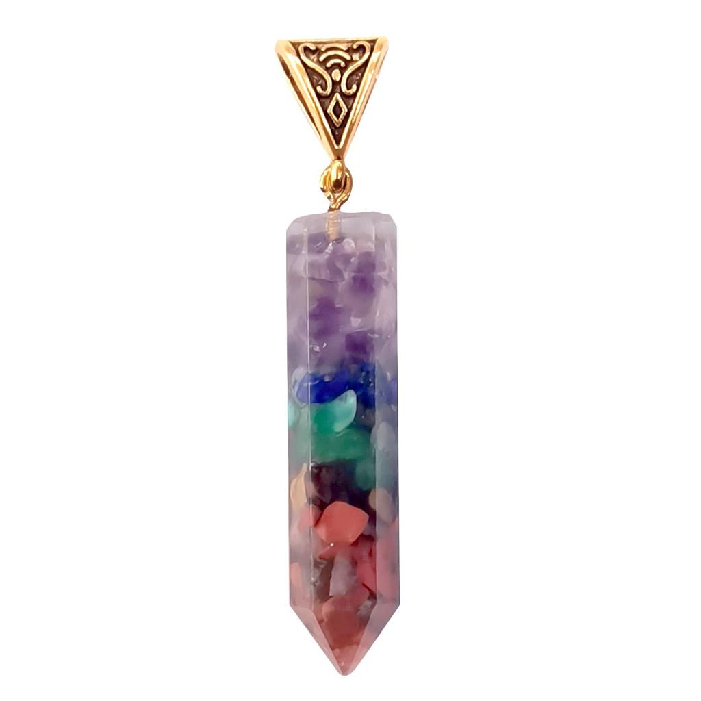 European American Fashion Colorful Natural Stone Gem Crystal Necklace for Women Wedding Jewelry