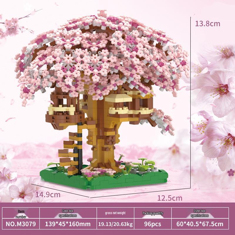 Compatible with Sakura Tree House & Peach Blossom House Micro-Particle Building Block Educational Toy