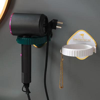 Hair Dryer Straightener Holder Wall Mounted Shelf With Strong Back Glue For Bathroom No Drilling Wire Hanger Strong Adhesive