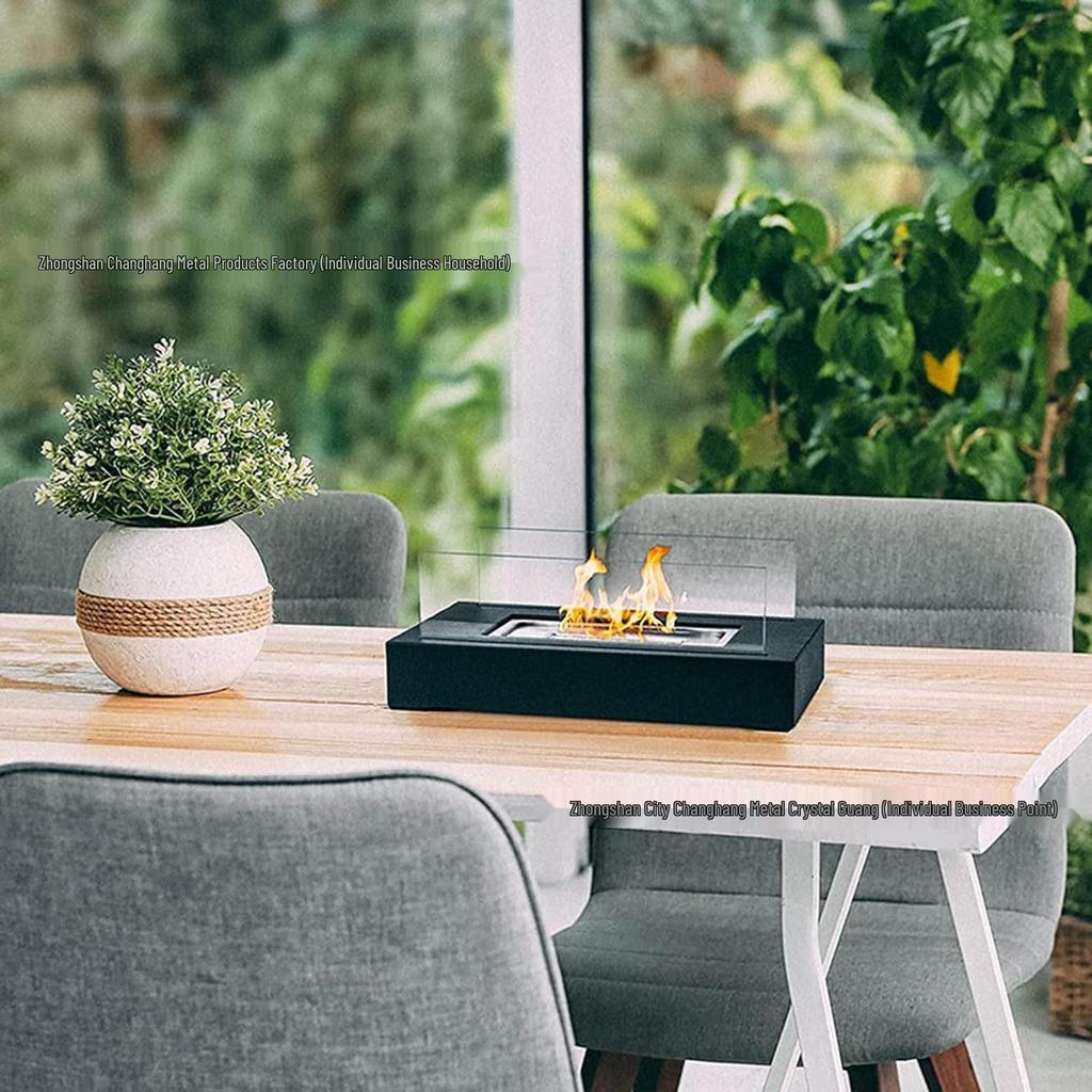 Portable Indoor/Outdoor Tabletop Fireplace: Small Decorative Real Fire Stove