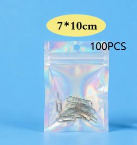 100 PCS Resealable Plastic Bags 710cm for Jewelry Beads Storage one size