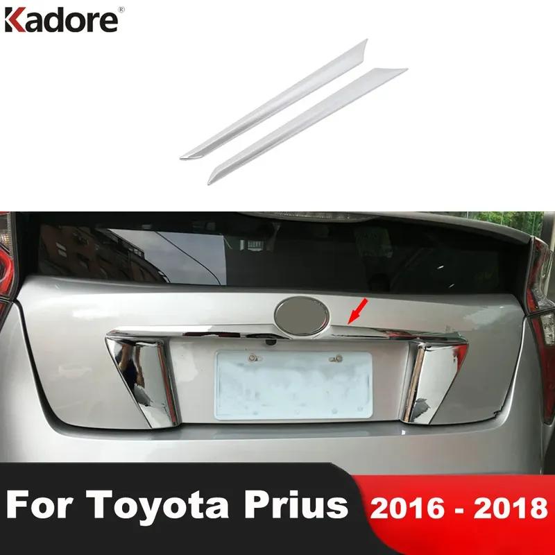 Rear Trunk Lid Cover Trim For Toyota Prius 2016 2017 2018 Chrome Car Tailgate Molding Garnish Strip Exterior Accessories