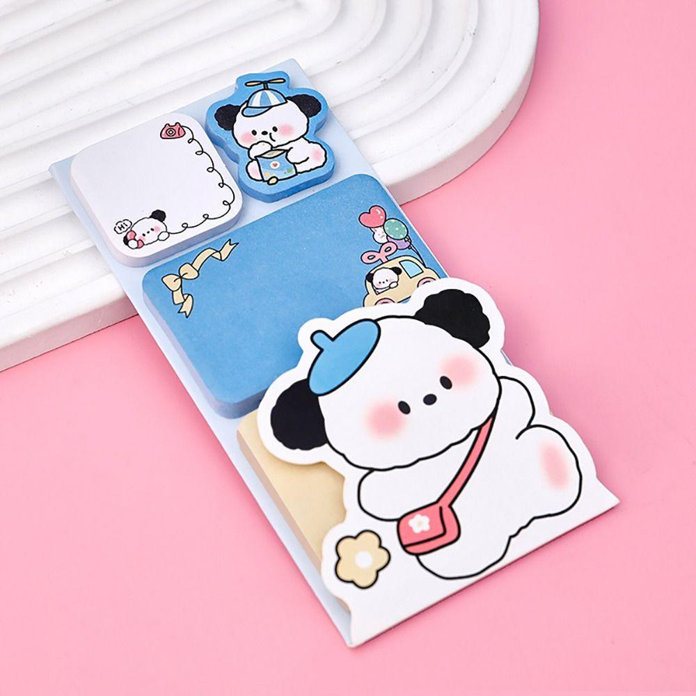 100Sheets Stationery Sticky Notes Cartoon Animals Message Notes Portable Notebook