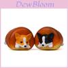 Figura Fofa Kawaii de Corgi e Husky em PVC com Design de Donut Doce para Decoração de Casa e Presente