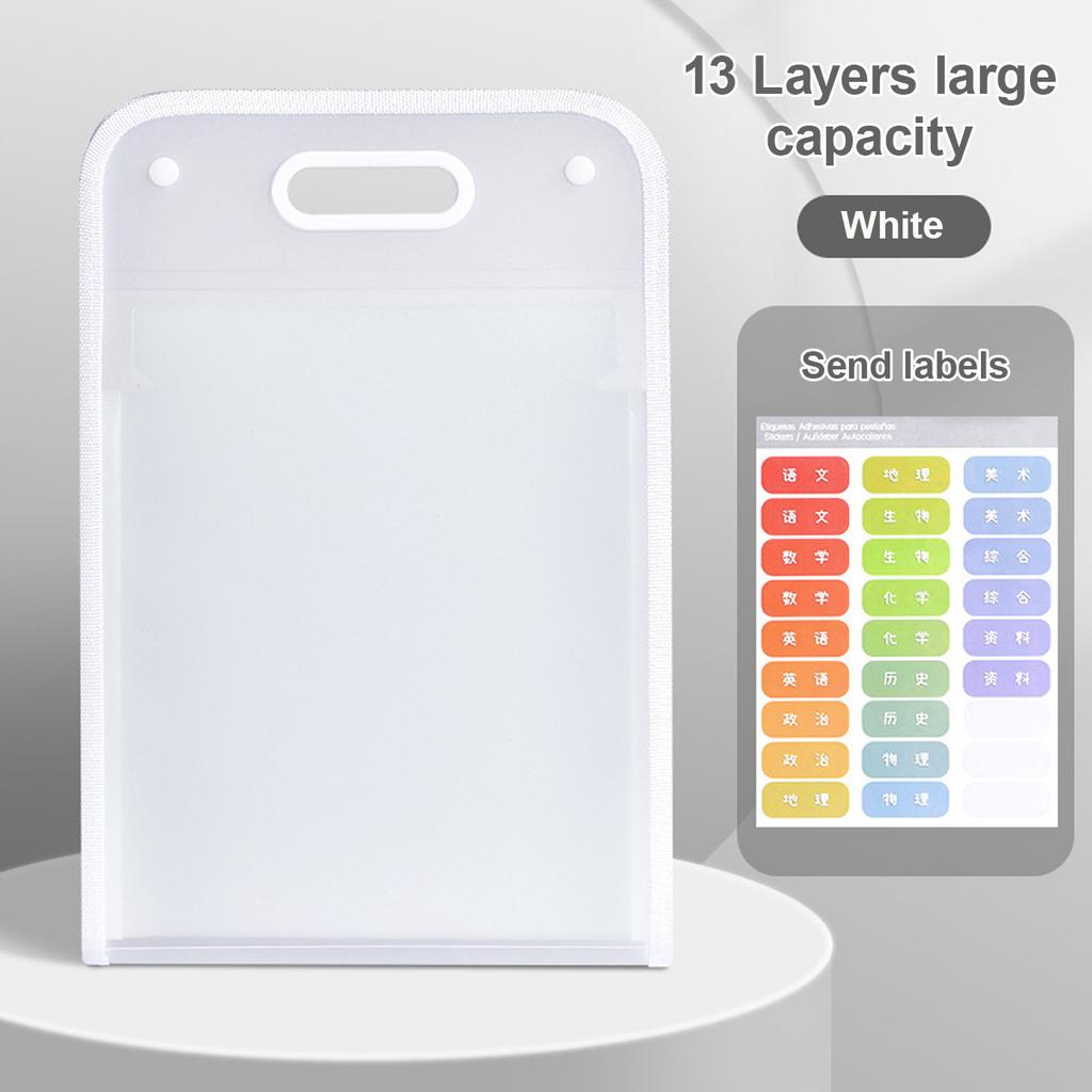 Portable Folder Multi-layer Large Capacity Accordion Bag Test Paper Storage Bag Student Stationery School Office Supplies