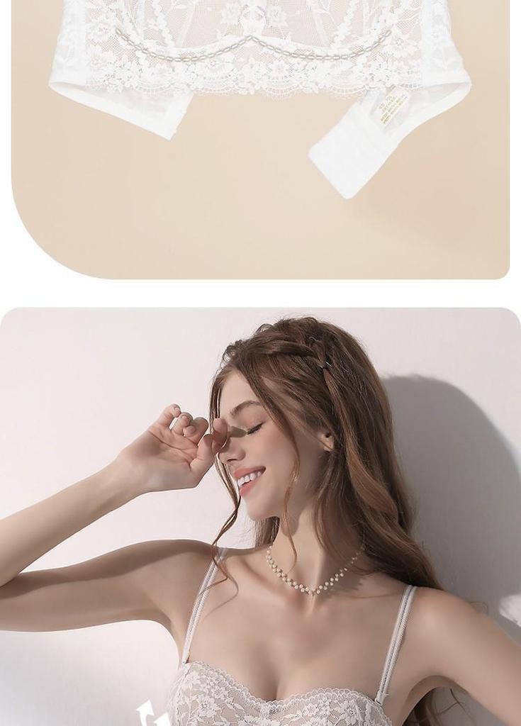 Set Reggiseno in Pizzo Wireless Francese 2025 per Donna: Valorizza il Seno Piccolo, Riduce il Grasso sui Fianchi, Solleva & Modella