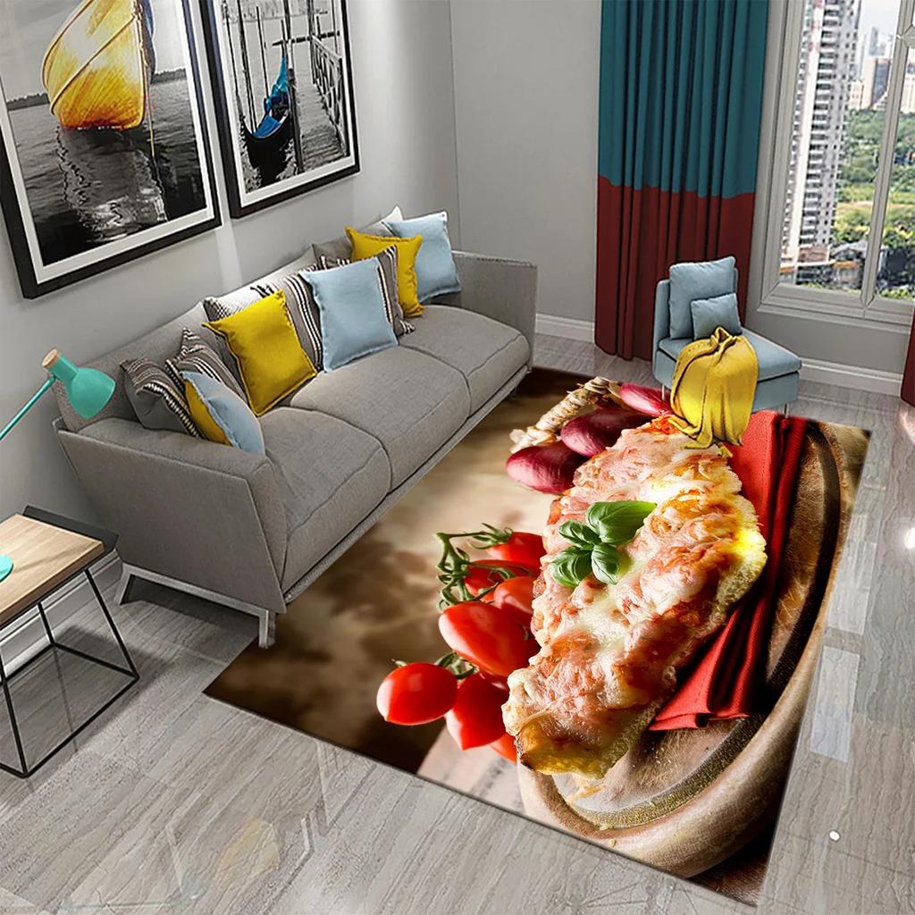 Vegetable Food Theme Carpet Doormat for Bedroom Kitchen Home Floor Decor Living Room Carpet Hallway Bathroom Anti-slip Area Rug