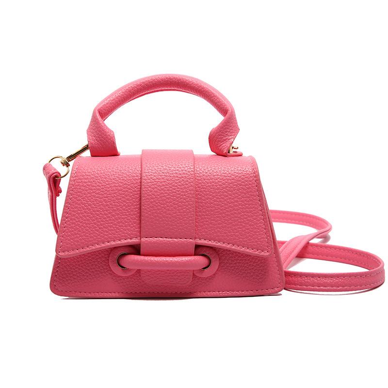 Pure Color Minimalist Handbag Fashionable Single Shoulder Crossbody Bag Women's Faux Leather Square Purse KTB