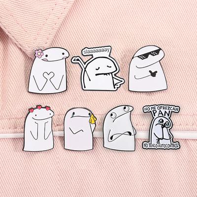 Spanish Cartoon Character Flork Enamel Pins No Me Ofrezcan No Tengo Autocontrol Brooches Lapel Badge Jewelry Gifts for Friends