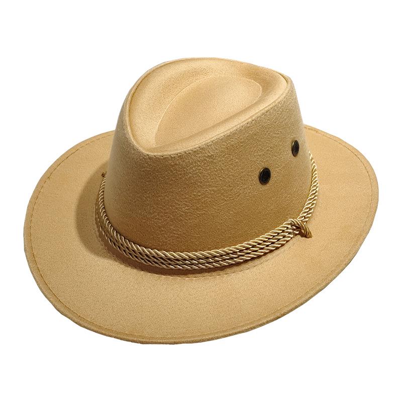 Unisex Western Cowboy Sun Hat - Summer Outdoor Fedora for Men & Women